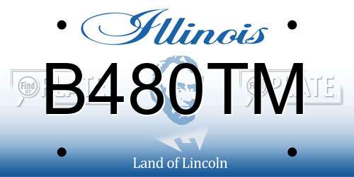 B480TM Illinois License Plate