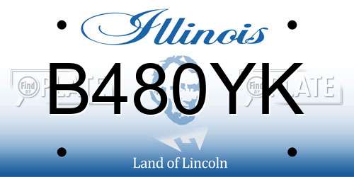 B480YK Illinois License Plate