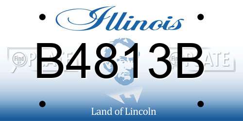 B4813B Illinois License Plate