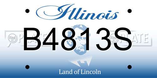 B4813S Illinois License Plate