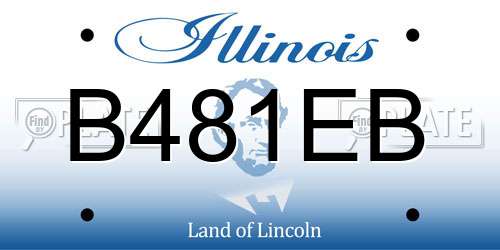 B481EB Illinois License Plate