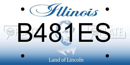 B481ES Illinois License Plate