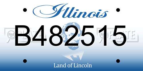B482515 Illinois License Plate