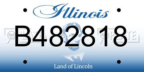 B482818 Illinois License Plate