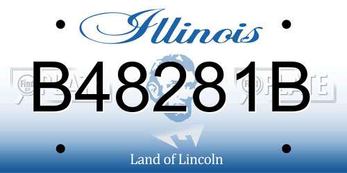B48281B Illinois License Plate