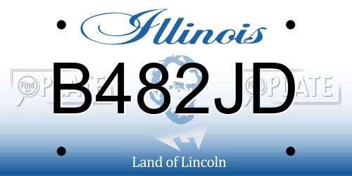 B482JD Illinois License Plate