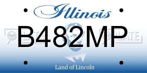 B482MP Illinois License Plate