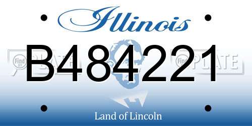 B484221 Illinois License Plate