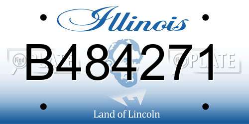 B484271 Illinois License Plate