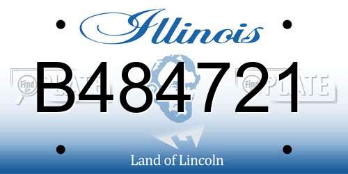 B484721 Illinois License Plate