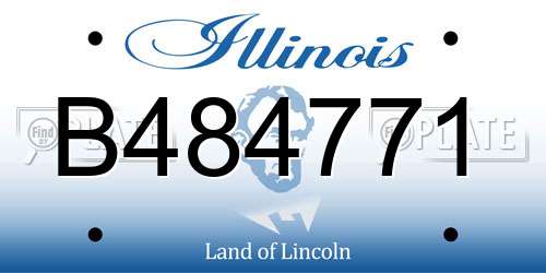 B484771 Illinois License Plate