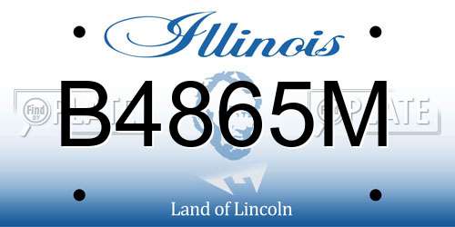 B4865M Illinois License Plate