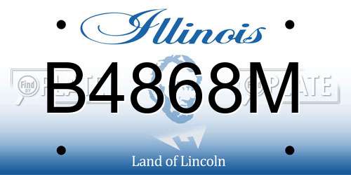 B4868M Illinois License Plate