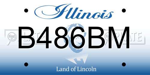 B486BM Illinois License Plate