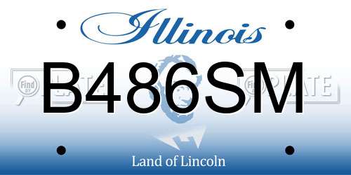 B486SM Illinois License Plate
