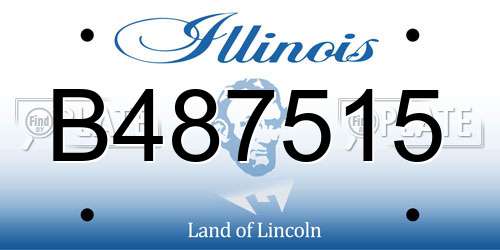 B487515 Illinois License Plate