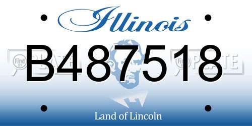B487518 Illinois License Plate