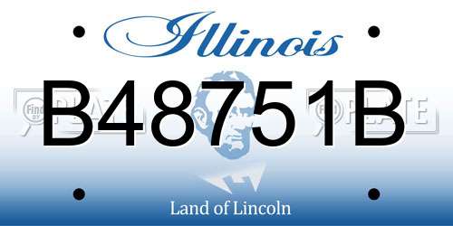 B48751B Illinois License Plate