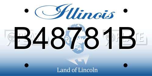 B48781B Illinois License Plate