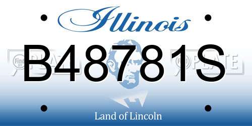 B48781S Illinois License Plate