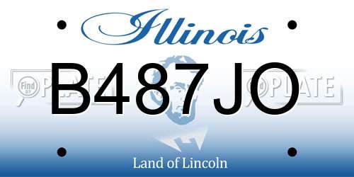 B487JO Illinois License Plate