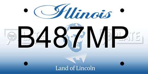 B487MP Illinois License Plate
