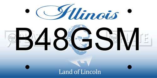 B48GSM Illinois License Plate