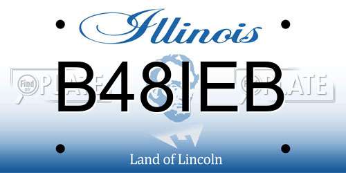 B48IEB Illinois License Plate