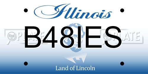 B48IES Illinois License Plate
