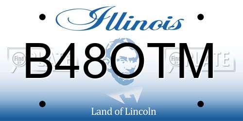 B48OTM Illinois License Plate