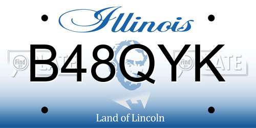 B48QYK Illinois License Plate