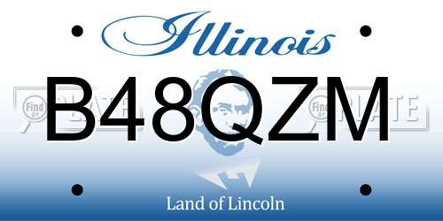B48QZM Illinois License Plate