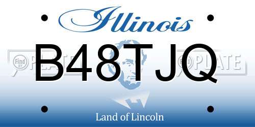 B48TJQ Illinois License Plate