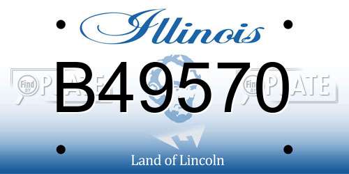 B49570 Illinois License Plate