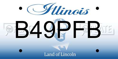 B49PFB Illinois License Plate