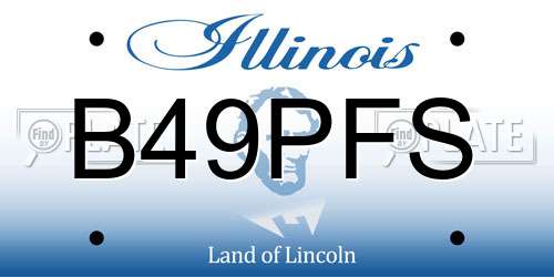 B49PFS Illinois License Plate
