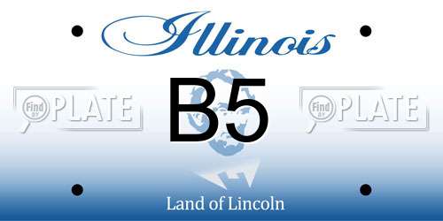B5 Illinois License Plate