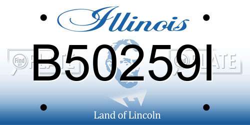 B50259I Illinois License Plate