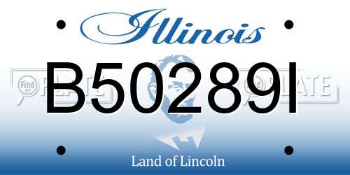 B50289I Illinois License Plate