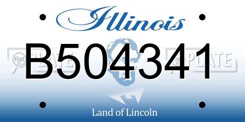 B504341 Illinois License Plate
