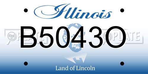 B5043O Illinois License Plate