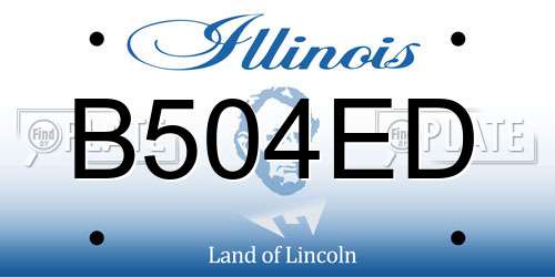 B504ED Illinois License Plate