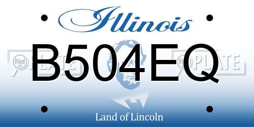 B504EQ Illinois License Plate