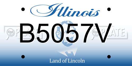 B5057V Illinois License Plate