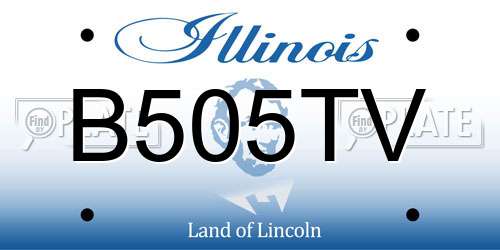 B505TV Illinois License Plate