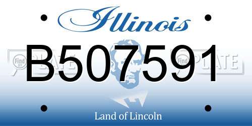 B507591 Illinois License Plate