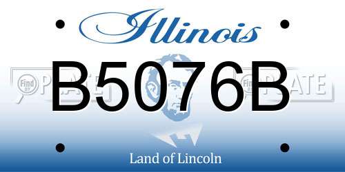 B5076B Illinois License Plate