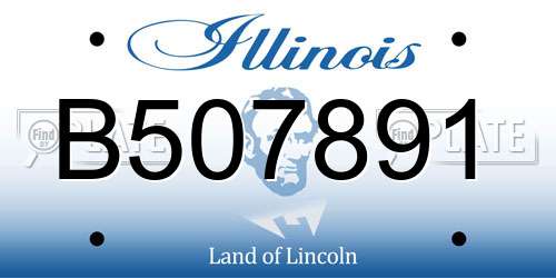 B507891 Illinois License Plate