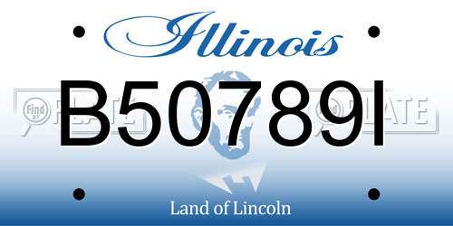 B50789I Illinois License Plate