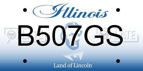 B507GS Illinois License Plate